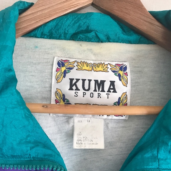 Vintage 90s matching Teal & Purple Track Suit Sz M - Picture 4 of 8